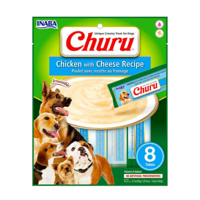 IB DOG CHURU CHICKEN WITH CHEESE RECIPE, 8 TUBES