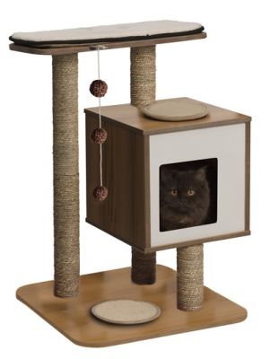 VESPER CAT FURNITURE V BASE WALNUT1