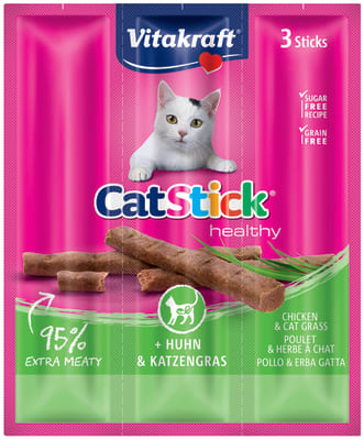 VITAKRAFT CAT STICK POLLO Y CAT GRASS
