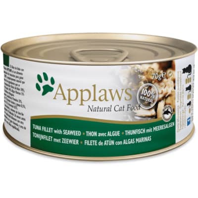 APPLAWS GATO FILETE DE ATUN CON ALGAS MARINAS, 70 GR