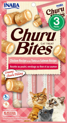 CHURU BITES CHICKEN RECIPE WRAPS TUNA WITH SALMON, 30 GR