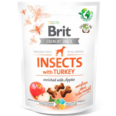 BRIT CRUNCHY SNACK INSECTS WITH TURKEY 200GR
