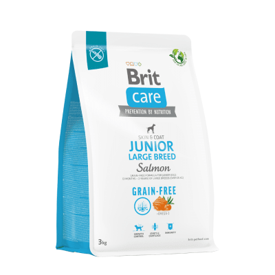 BRIT CARE GRAIN FREE JUNIOR RAZA GRANDE SALMON 3KG