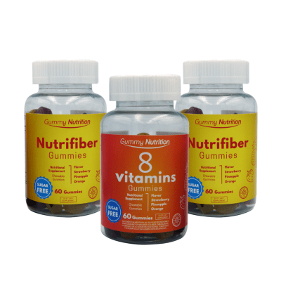 Tripack gummies combinado (2 nutrifiber + 1 8 vitamins) Tripack gummies combinado (2 nutrifiber + 1 8 vitamins)