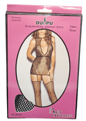 Vestido Malla c/pantys Encaje