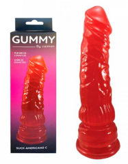 Dildo Gummy Rojo By Caiman
