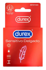 Preservativos Durex Sensitivo Delgado x3