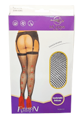 Medias Negras c/Rosas