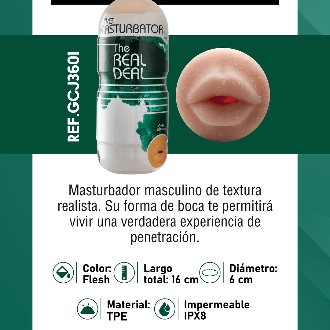 Masturbador Boca Super Realista Alive4