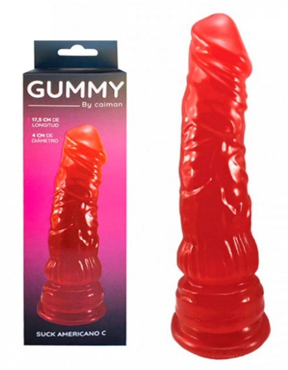 Dildo Gummy Rojo By Caiman1