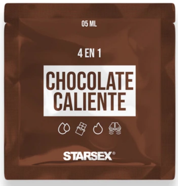 Sachet Lubricante 4 En 1 Chocolate Caliente 5ml1