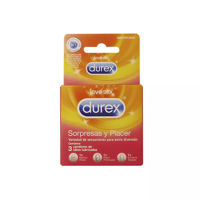 Preservativos Durex Sorpresas y Placer x31