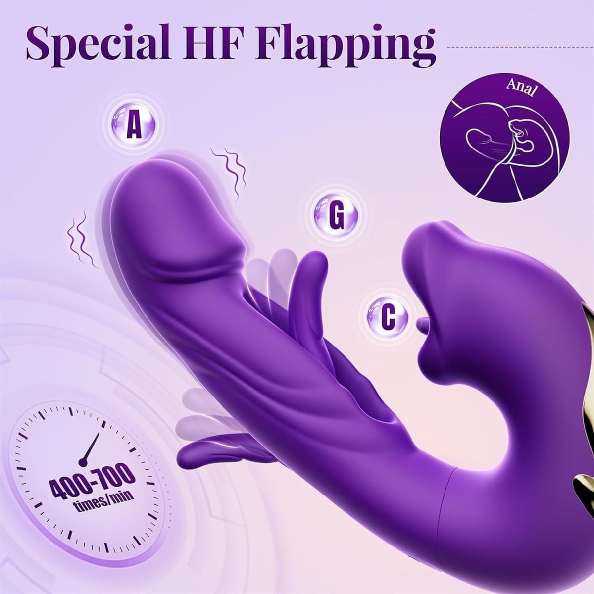 Vibrador 3 en 1 Lengua by Foxy5