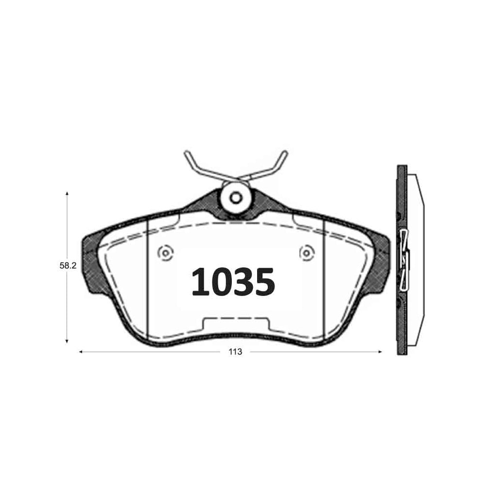 Past. Frenos. Tras. P1035 GTX Jumpy 1.6 - 2.0 HDI3