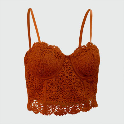 TOP TIRAS ENCAJE GRUESO LADRILLO  - IRIS2