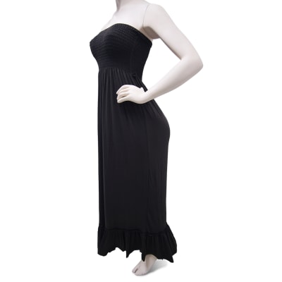 VESIDO LARGO STRAPLE NEGRO  - FOREVER 21