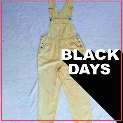 OVEROL JEANS DAMA NARANJA PIGMENTADO  - UNIVERSAL THREAD