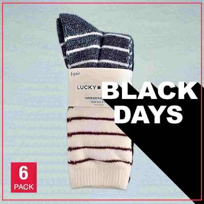 PACK6.MEDIAS TOBILLERAS MUJER VARIADO  - LUCKY BRAND1