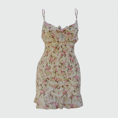 VESTIDO CORTO  ELASTICADO  DISEÑO/COLOR ENTERO - BLASHE3