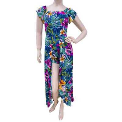 VESTIDO LARGO VERDE / FLOREADO  - IRIS