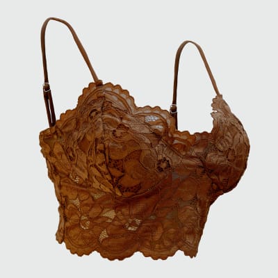 BRALETTE CON ENCAJE LADRILLO - IRIS
