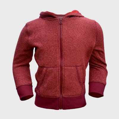 POLERA CON CAPUCHA NIÑO ROJO JASPEADO  - CAT & JACK