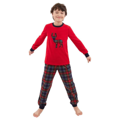 PACK2.PIJAMA PANTALON POLAR+POLO M/LARGA NIÑO DISEÑO VARIADO - EDDIE BAUER