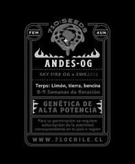 710 SEEDS SEMILLA FEM 4 UNIDADES ANDES OG
