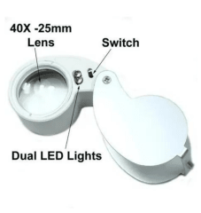 LUPA CON LUZ 40X