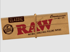 RAW PAPEL CONNOISSEUR 1 1/4+TIP