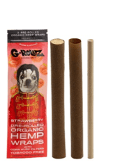 G-ROLLZ PRE ROLLED HEMP WRAPS X2 STRAWBERRY