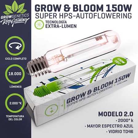 Grow Genetics Ampolleta Grow & Bloom 150W1