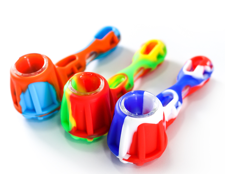 Pipa Silicona - Vidrio Colores1