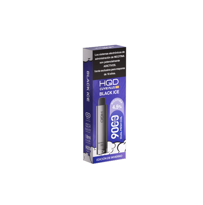 VAPER HQD CUVIE PLUS 2.0 9000 PUFFS BLACK ICE1
