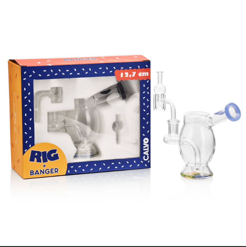 WAX SET – BUBBLE RIG BLACK + BANGER + CARB CAP1