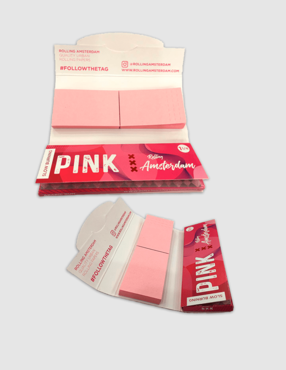 PAPELILLOS PINK 1 1/4+ TIPS ROLLING AMSTERDAM1