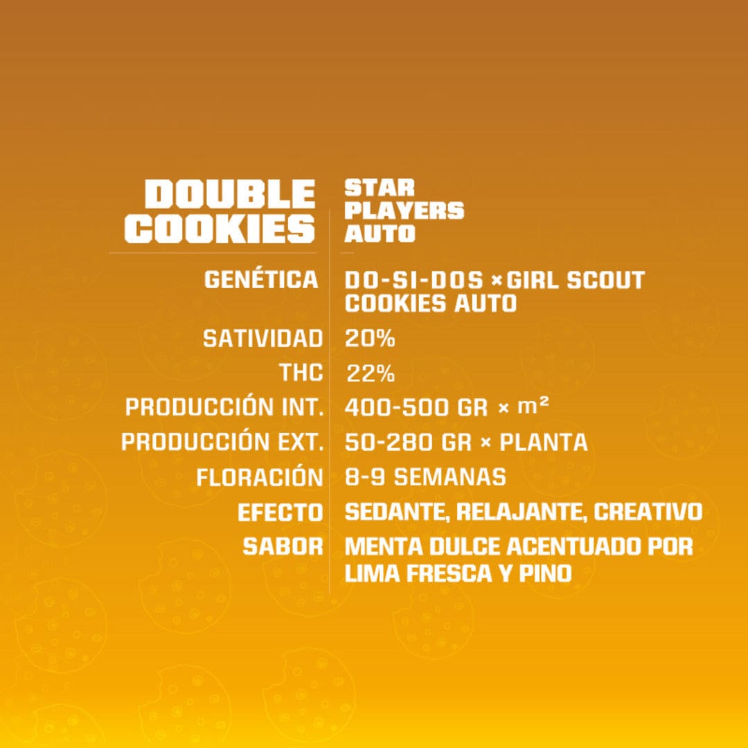 Double cookies AUTO - Pack 500 semillas – BSF1