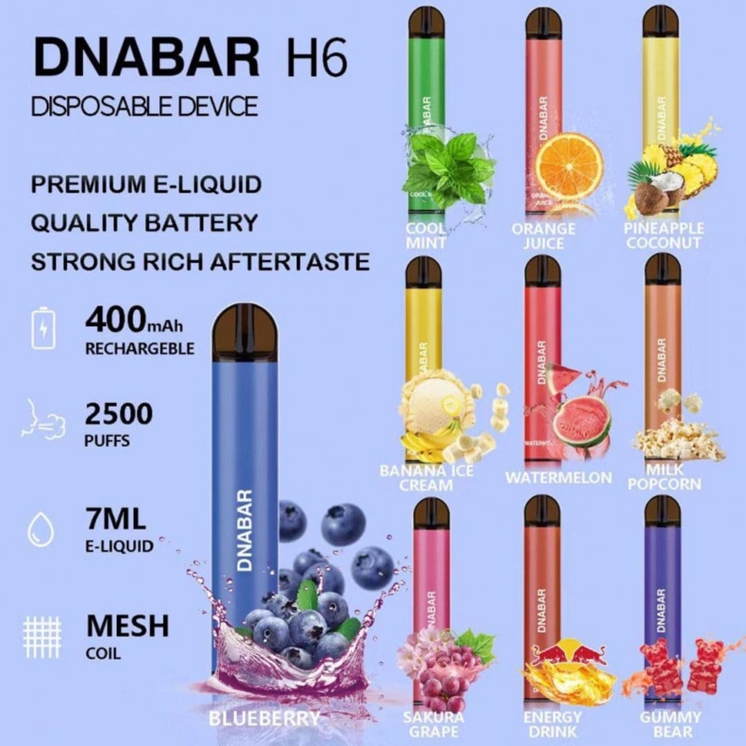 DNABAR H2 600 PUFFS VAPER - VAPORIZADOR ESENCIA1