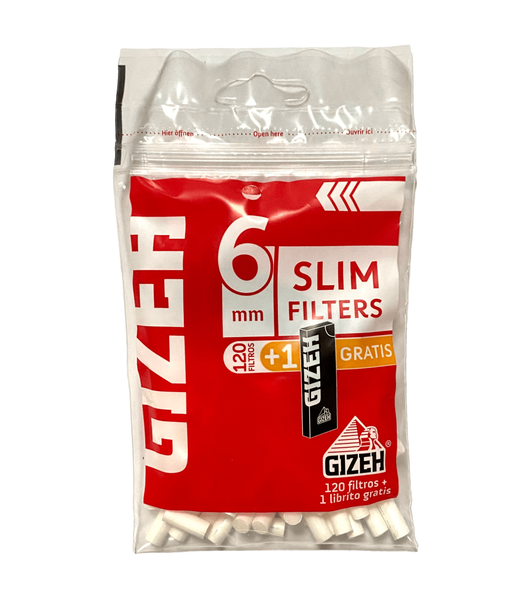 FILTRO GIZEH ROJO SLIM + PAPEL NEGRO N11