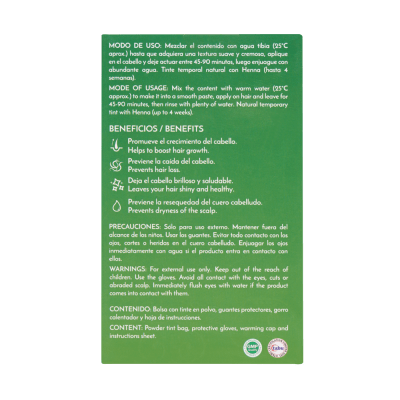 TINTE COBERTOR DE CANAS - Color  Negro