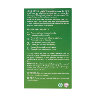 TINTE COBERTOR DE CANAS - Color  Castaño Claro 100%