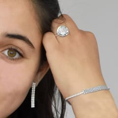 aros de plata con circon