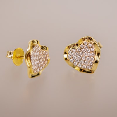 AROS CORAZÓN CIRCONES DORADO1