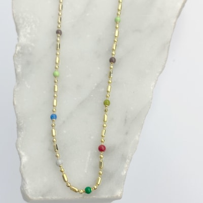 CHOKER  CADENA Y PIEDRITAS1
