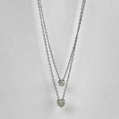 COLLAR DOBLE CORAZÓN Y PUNTO DE LUZ1