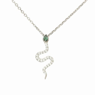 COLLAR SERPIENTE OJO VERDE1