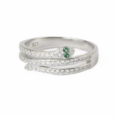 ANILLO SERPIENTE DELGADA OJOS VERDES1