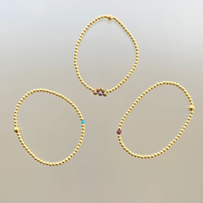 PULSERA ELASTICADA CON 1 PIEDRA O CON PERLAS4