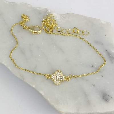 PULSERA TRÉBOL CON CIRCONES1