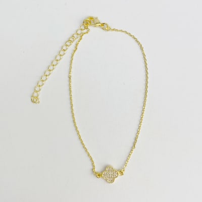 PULSERA TRÉBOL CON CIRCONES1